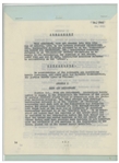 ''The Three Stooges Meet Hercules'' 1961 Contract Signed by Moe Howard, Larry Fine & Joe DeRita With Another Page Additionally Signed by Moe -- 20pp. Measures 8.5'' x 11.75'' -- Near Fine